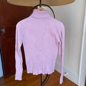 LL Bean Light Pink Cotton Turtleneck